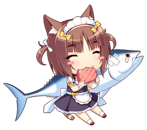 Стикер из набора Nekopara для Телеграм: Статические 😻