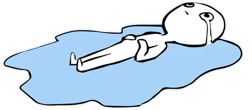 Стикер из набора :v для Телеграм: Статические 😭