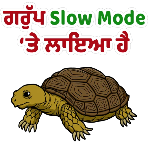 Стикер из набора ਐਡਮਿਨ @PunjabiSticker для Телеграм: Статические 🐢