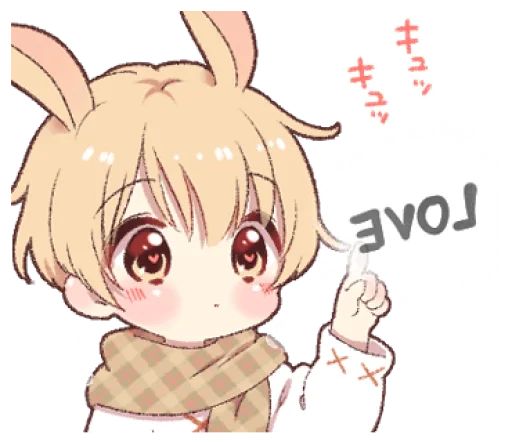 Стикер из набора ꪶ rαbbit boy ˶ @NYAWRWAR⌗ 🦖❩ ° для Телеграм: Статические 🐇