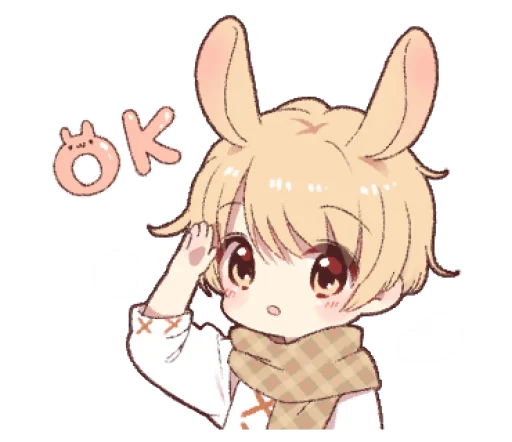 Стикер из набора ꪶ rαbbit boy ˶ @NYAWRWAR⌗ 🦖❩ ° для Телеграм: Статические 🐇