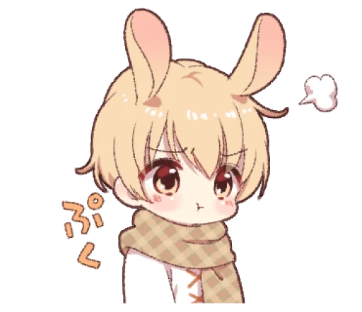 Стикер из набора ꪶ rαbbit boy ˶ @NYAWRWAR⌗ 🦖❩ ° для Телеграм: Статические 🐇