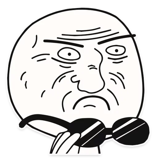 Стикер из набора Rage Faces для Телеграм: Статические 😜