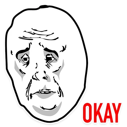 Стикер из набора Rage Faces для Телеграм: Статические 😁
