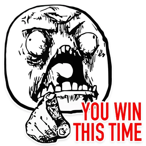 Стикер из набора Rage Faces для Телеграм: Статические 😜