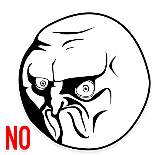 Стикер из набора Rage Faces для Телеграм: Статические 🙄