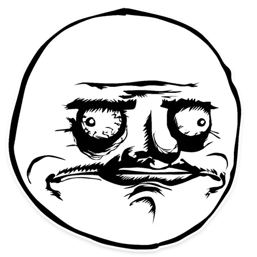Стикер из набора Rage Faces для Телеграм: Статические 😜
