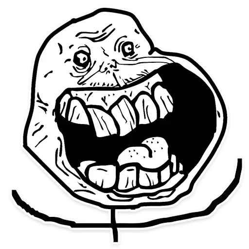 Стикер из набора Rage Faces для Телеграм: Статические 😜