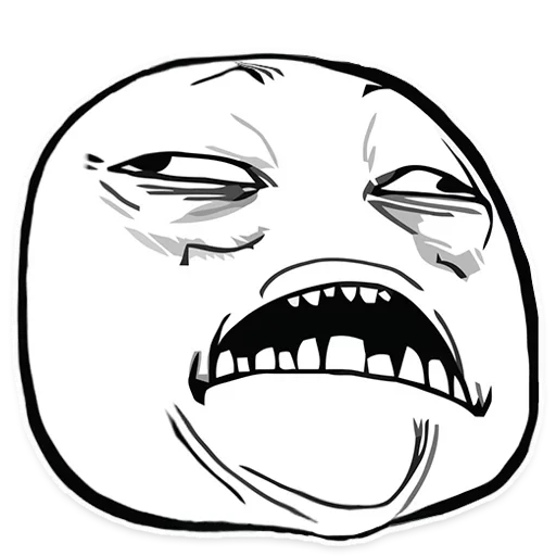 Стикер из набора Rage Faces для Телеграм: Статические 😜