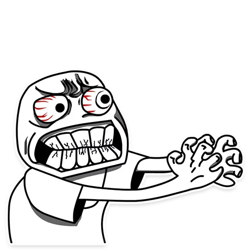Стикер из набора Rage Faces для Телеграм: Статические 😨
