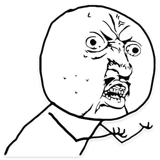 Стикер из набора Rage Faces для Телеграм: Статические 😜