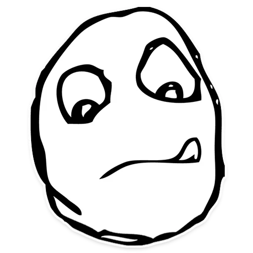 Стикер из набора Rage Faces для Телеграм: Статические 🙄