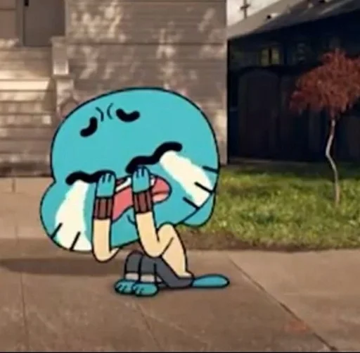 Стикер из набора Gumball :: @fStikBot для Телеграм: Статические 😭