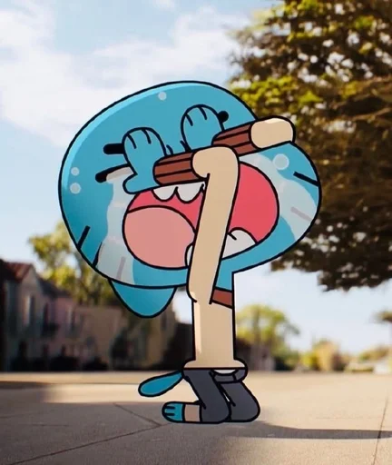Стикер из набора Gumball :: @fStikBot для Телеграм: Статические 😭