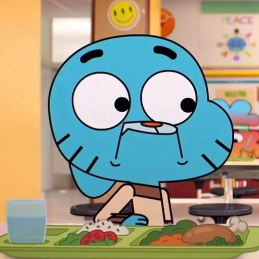 Стикер из набора Gumball :: @fStikBot для Телеграм: Статические 😟