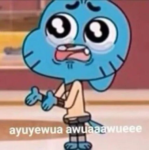 Стикер из набора Gumball :: @fStikBot для Телеграм: Статические 😭