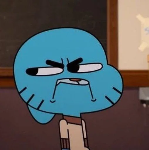 Стикер из набора Gumball :: @fStikBot для Телеграм: Статические 😑