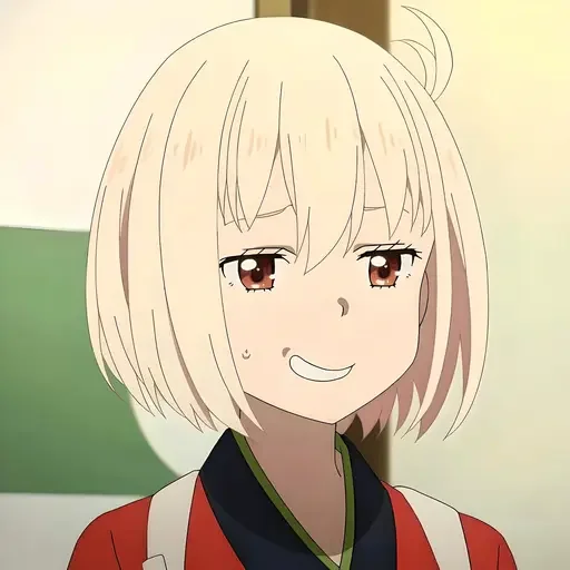 Стикер из набора Ликорис рикоил @anime_stickerr для Телеграм: Статические 😁