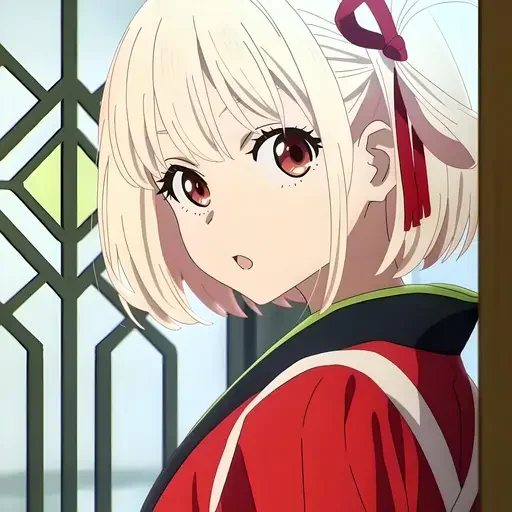Стикер из набора Ликорис рикоил @anime_stickerr для Телеграм: Статические 😮