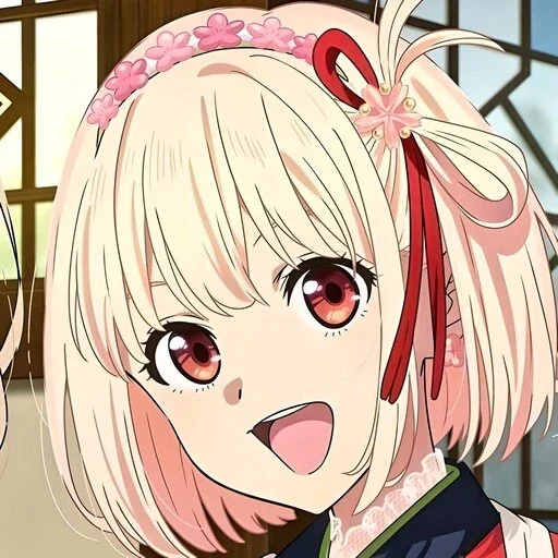 Стикер из набора Ликорис рикоил @anime_stickerr для Телеграм: Статические 😁