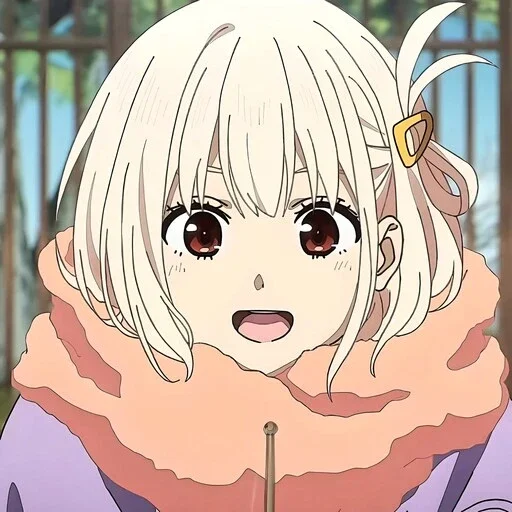 Стикер из набора Ликорис рикоил @anime_stickerr для Телеграм: Статические 😁