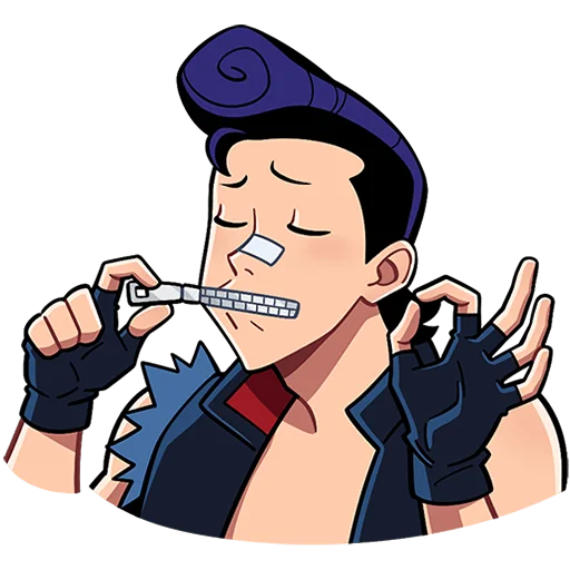 Стикер из набора @Premium_Stikers | Рёко и Кента Без Текста для Телеграм: Анимированные, Статические 🤐