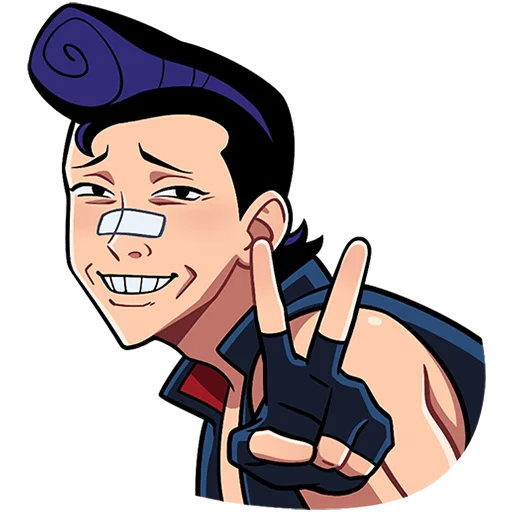 Стикер из набора @Premium_Stikers | Рёко и Кента Без Текста для Телеграм: Анимированные, Статические ✌