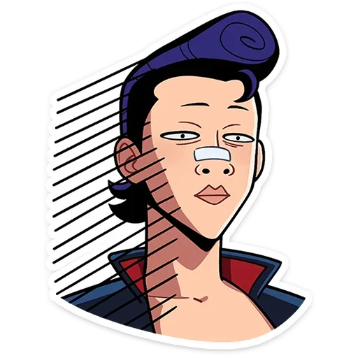 Стикер из набора Рёко и Кента | @Premium_Stikers для Телеграм: Анимированные, Статические 🫥