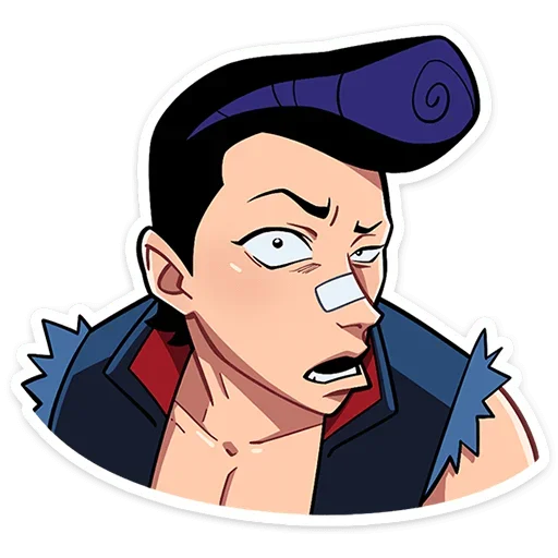 Стикер из набора Рёко и Кента | @Premium_Stikers для Телеграм: Анимированные, Статические 😒