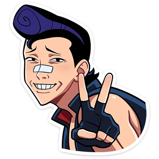 Стикер из набора Рёко и Кента | @Premium_Stikers для Телеграм: Анимированные, Статические ✌