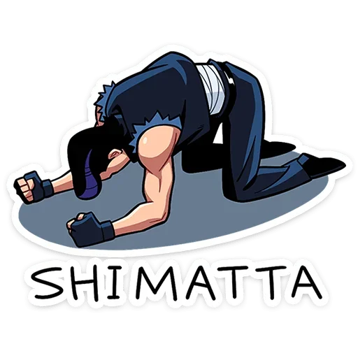 Стикер из набора Рёко и Кента | @Premium_Stikers для Телеграм: Анимированные, Статические 😭