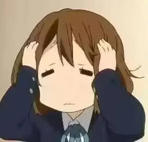 Стикер из набора K-ON! для Телеграм: Видео, Статические 😵‍💫