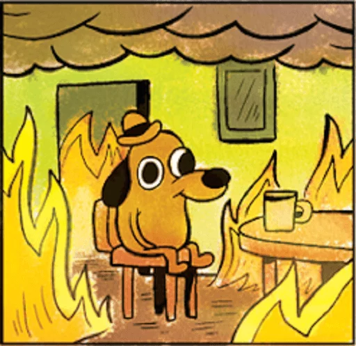 Стикерпак This is Fine для Телеграм: Статические