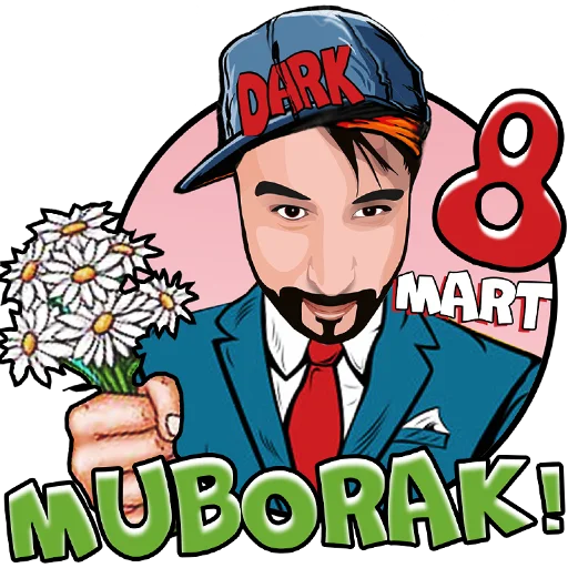 Стикер из набора 3D UZBEK SMILES by @VJ_DARK для Телеграм: Статические 🌸