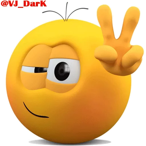 Стикер из набора 3D UZBEK SMILES by @VJ_DARK для Телеграм: Статические ✌