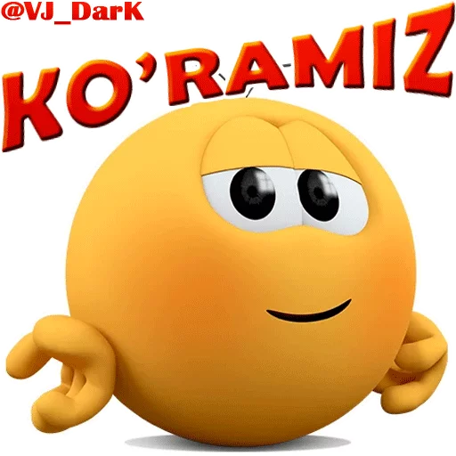 Стикер из набора 3D UZBEK SMILES by @VJ_DARK для Телеграм: Статические 😏