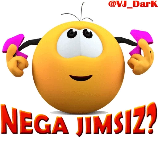 Стикер из набора 3D UZBEK SMILES by @VJ_DARK для Телеграм: Статические 🙄