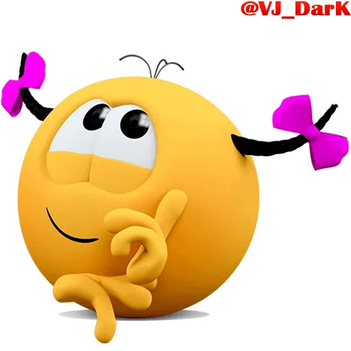 Стикер из набора 3D UZBEK SMILES by @VJ_DARK для Телеграм: Статические 🤔