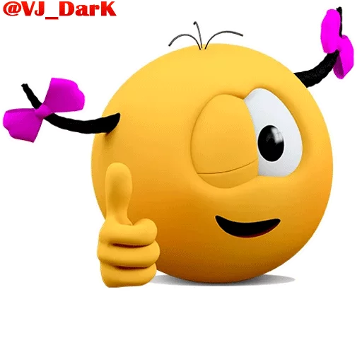 Стикер из набора 3D UZBEK SMILES by @VJ_DARK для Телеграм: Статические 😉
