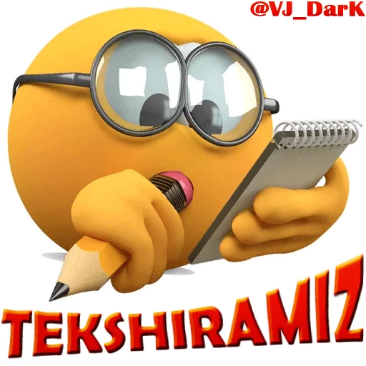 Стикер из набора 3D UZBEK SMILES by @VJ_DARK для Телеграм: Статические 🗒