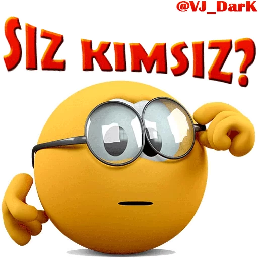 Стикер из набора 3D UZBEK SMILES by @VJ_DARK для Телеграм: Статические 🤔