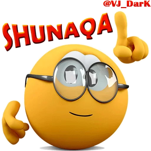 Стикер из набора 3D UZBEK SMILES by @VJ_DARK для Телеграм: Статические ☝