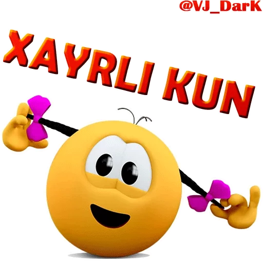 Стикер из набора 3D UZBEK SMILES by @VJ_DARK для Телеграм: Статические 😀
