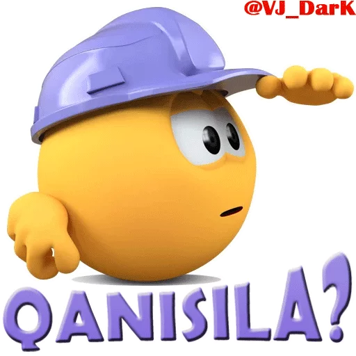 Стикер из набора 3D UZBEK SMILES by @VJ_DARK для Телеграм: Статические 👀