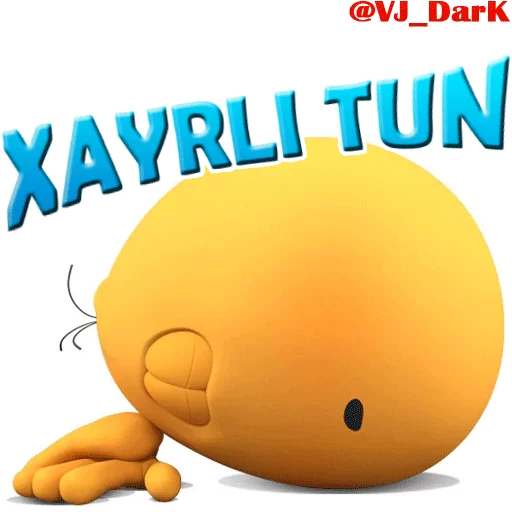 Стикер из набора 3D UZBEK SMILES by @VJ_DARK для Телеграм: Статические 😴