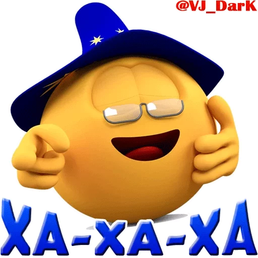 Стикер из набора 3D UZBEK SMILES by @VJ_DARK для Телеграм: Статические 😆