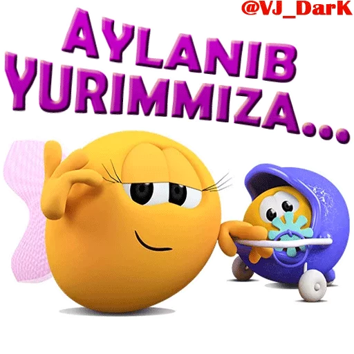 Стикер из набора 3D UZBEK SMILES by @VJ_DARK для Телеграм: Статические ☺️