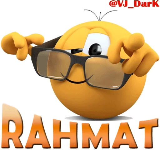Стикер из набора 3D UZBEK SMILES by @VJ_DARK для Телеграм: Статические 😉