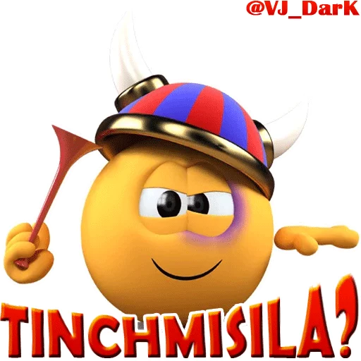 Стикер из набора 3D UZBEK SMILES by @VJ_DARK для Телеграм: Статические 🤡