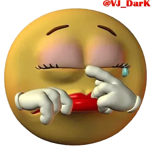 Стикер из набора 3D UZBEK SMILES by @VJ_DARK для Телеграм: Статические 😪